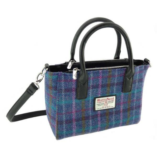 Brora Small Harris Tweed Tote Bag with Shoulder Strap Colour 51