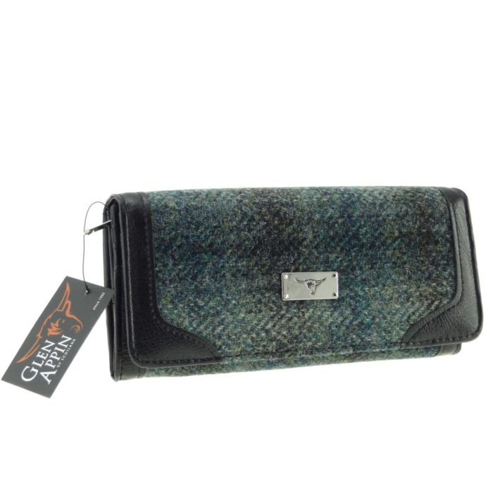 Bute Harris Tweed purse with zip and cardholder Colour 91