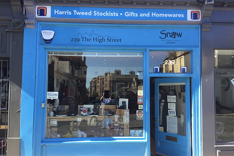Authentic Harris Tweed shop front