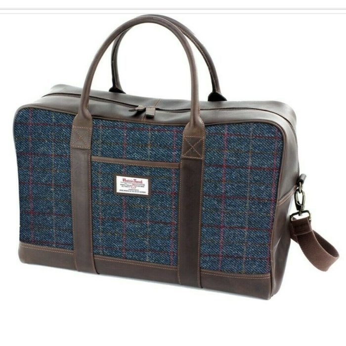 British Bag Company Allasdale Leather Harris Tweed Bag.